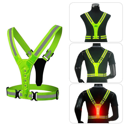 Gilet LED Running Réfléchissant Nuit – Haute Visibilité pour Course