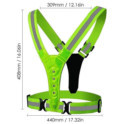 Gilet LED Running Réfléchissant Nuit – Haute Visibilité pour Course